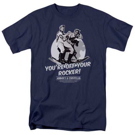 ABBOTT AND COSTELLO : OFF YOUR ROCKER S\S ADULT 18\1 NAVY 2X