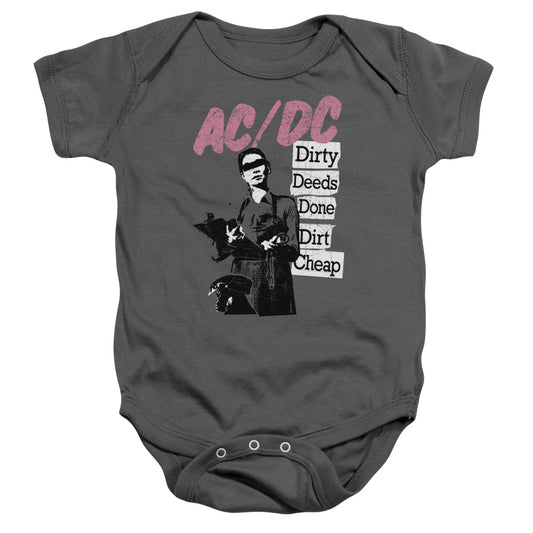 AC\DC : DIRTY DEEDS INFANT SNAPSUIT Charcoal MD (12 Mo)