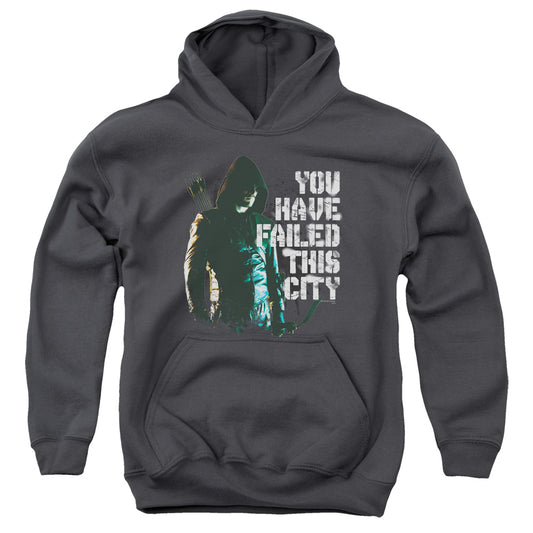 ARROW : YOU HAVE FAILED YOUTH PULL OVER HOODIE Charcoal LG