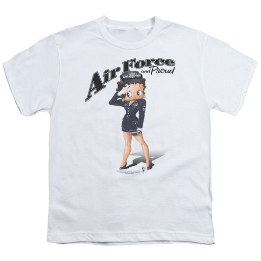 BETTY BOOP : AIR FORCE BOOP S\S YOUTH 18\1 WHITE LG