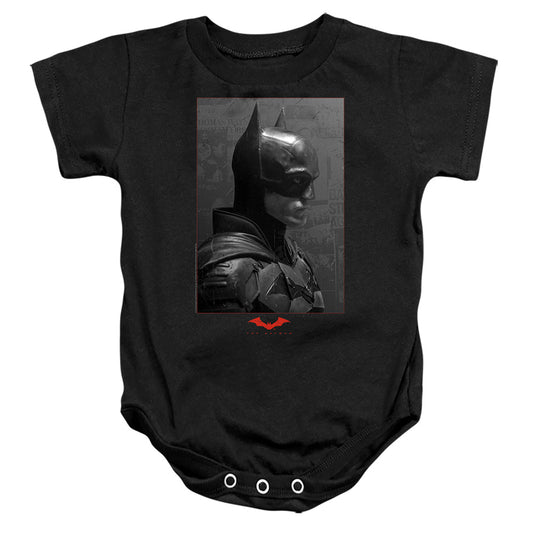 THE BATMAN : WORN PORTRAIT INFANT SNAPSUIT Black LG (18 Mo)