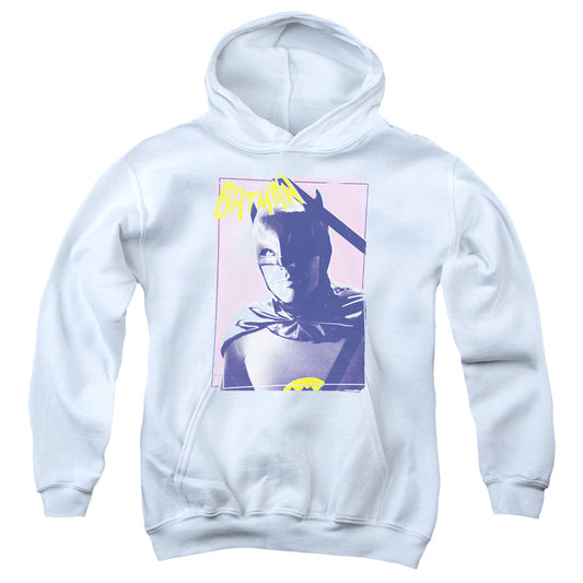 BATMAN CLASSIC TV : WAYNE 80'S YOUTH PULL OVER HOODIE WHITE MD