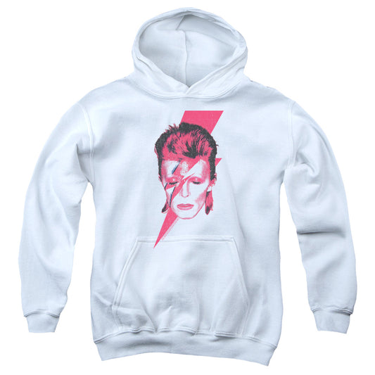 DAVID BOWIE : ALADDIN SANE YOUTH PULL OVER HOODIE White LG