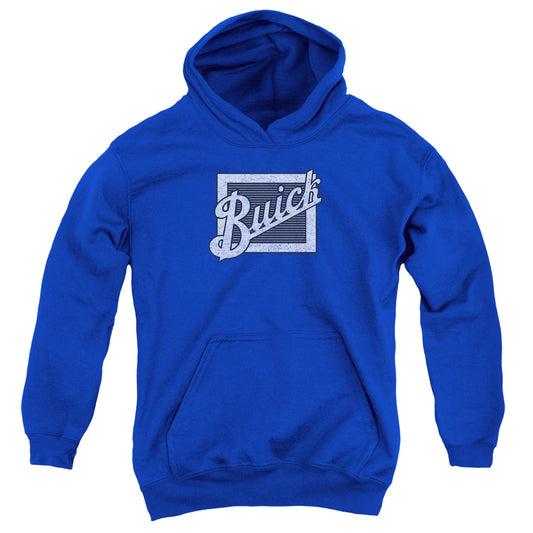 BUICK : DISTRESSED EMBLEM YOUTH PULL OVER HOODIE Royal Blue LG