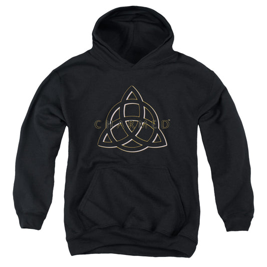 CHARMED : TRIPLE LINKED LOGO YOUTH PULL OVER HOODIE BLACK MD