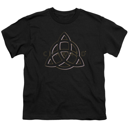 CHARMED : TRIPLE LINKED LOGO S\S YOUTH 18\1 BLACK XS