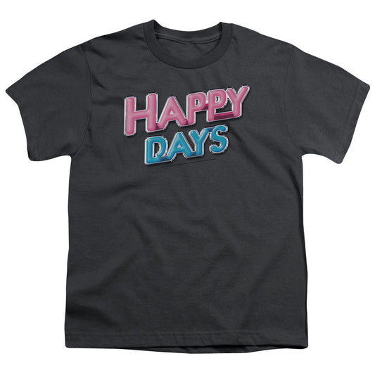 HAPPY DAYS : HAPPY DAYS LOGO S\S YOUTH 18\1 Charcoal XS