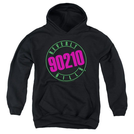 90210 : NEON YOUTH PULL-OVER HOODIE BLACK LG
