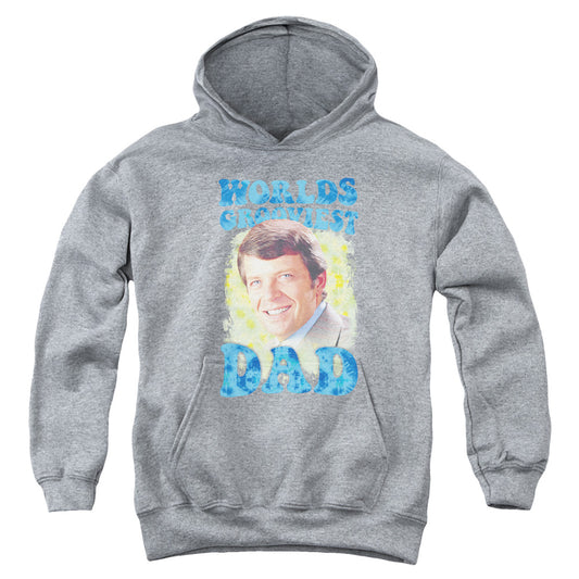 BRADY BUNCH : WORLD'S GROOVIEST YOUTH PULL OVER HOODIE Athletic Heather LG