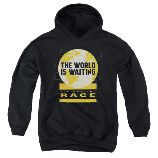 AMAZING RACE : WAITING WORLD YOUTH PULL-OVER HOODIE Black LG