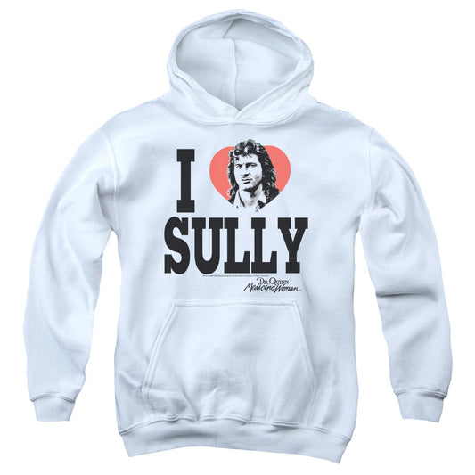 DR. QUINN : I HEART SULLY YOUTH PULL OVER HOODIE WHITE SM