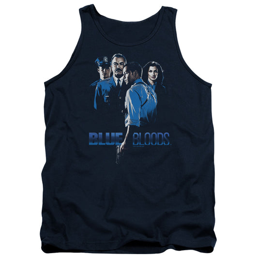 BLUE BLOODS : BLUE INVERTED ADULT TANK Navy 2X