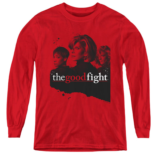 THE GOOD FIGHT : DIANE LUCCA MAIA L\S YOUTH RED LG