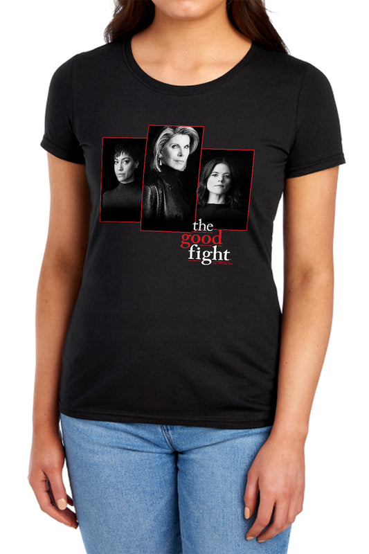 THE GOOD FIGHT : THE GOOD FIGHT CAST WOMENS SHORT SLEEVE Black XL
