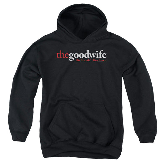 THE GOOD WIFE : LOGO YOUTH PULL OVER HOODIE BLACK LG