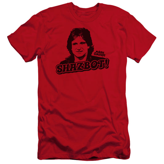 MORK AND MINDY : SHAZBOT PREMIUM CANVAS ADULT SLIM FIT 30\1 RED 2X