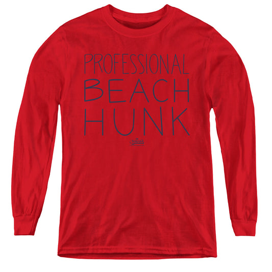 STEVEN UNIVERSE : BEACH HUNK L\S YOUTH RED XL