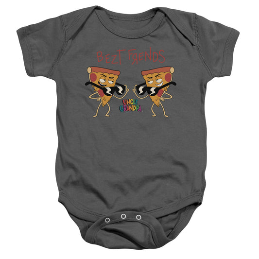UNCLE GRANDPA : BEZT FRENDS INFANT SNAPSUIT Charcoal LG (18 Mo)