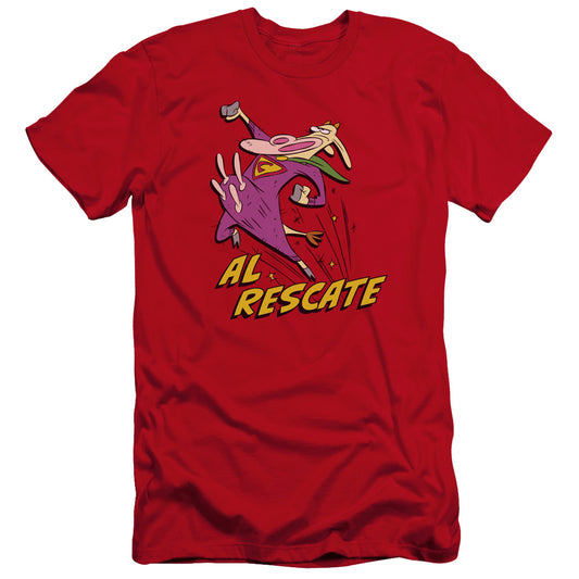 COW AND CHICKEN : AL RESCATE PREMIUM CANVAS ADULT SLIM FIT 30\1 RED 2X