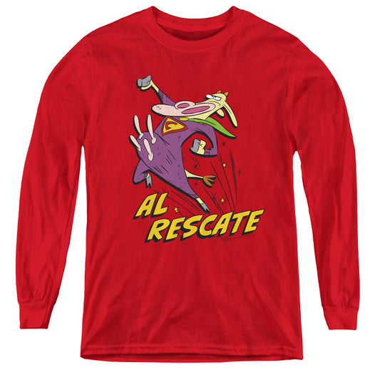 COW AND CHICKEN : AL RESCATE L\S YOUTH RED LG