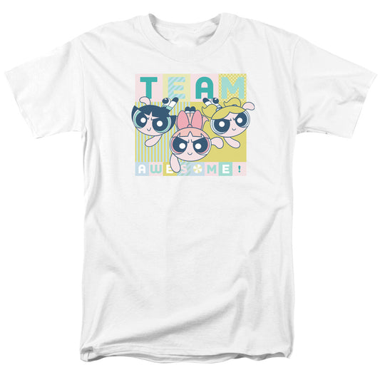 POWERPUFF GIRLS : AWESOME BLOCK S\S ADULT 18\1 White XL