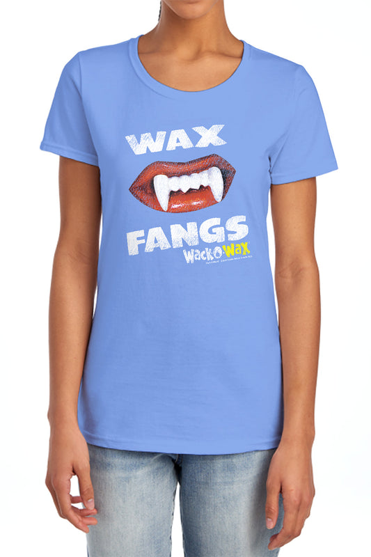 DUBBLE BUBBLE : WAX FANGS WOMEN'S SHORT SLEEVE CAROLINA BLUE XL