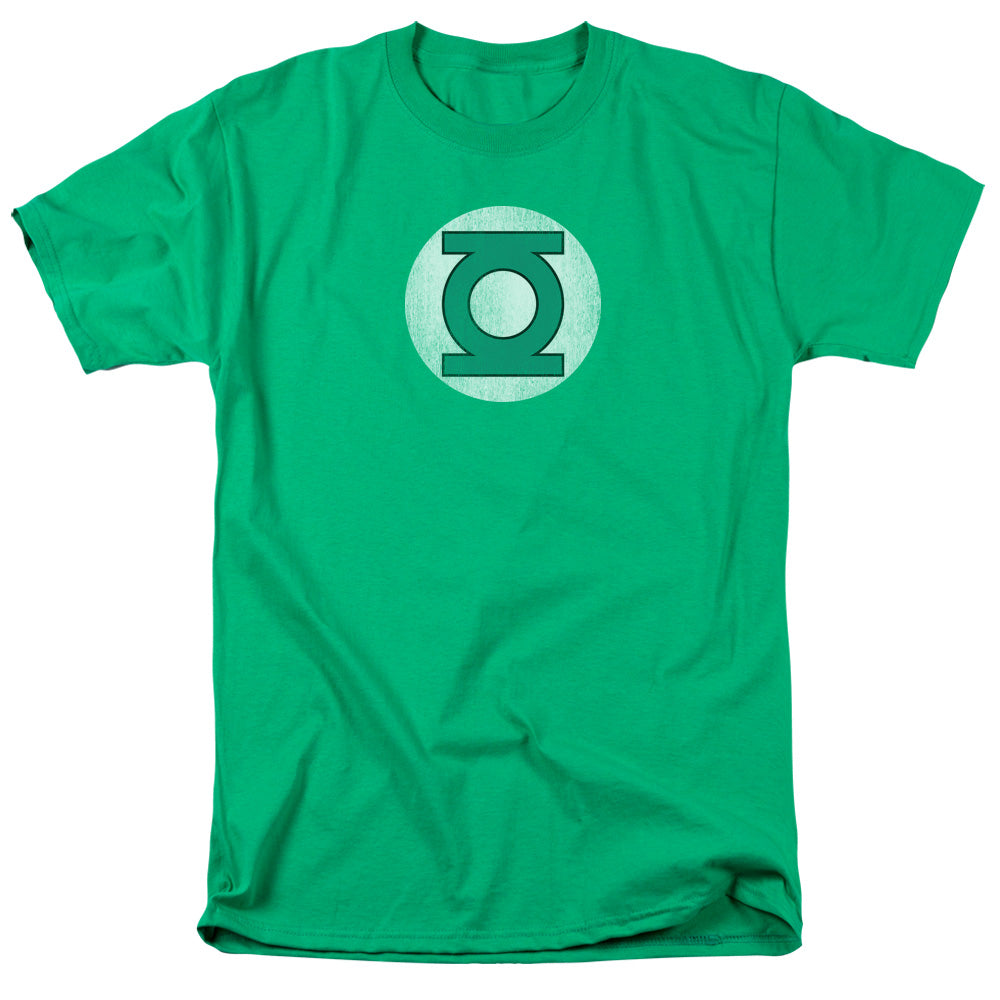 DC GREEN LANTERN : GREEN LANTERN LOGO DISTRESSED dc-green-lantern-green-lantern-logo-distressed-s-s-adult-18-1-kelly-green-md Kelly Green MD
