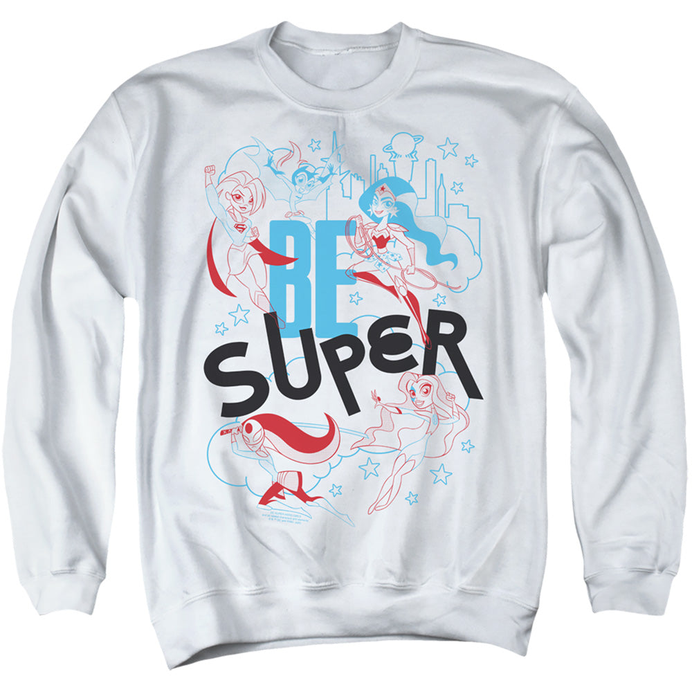 DC SUPERHERO GIRLS : BE SUPER ADULT CREW SWEAT White SM