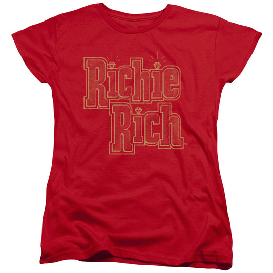 RICHIE RICH : STACKED S\S WOMENS TEE Red 2X