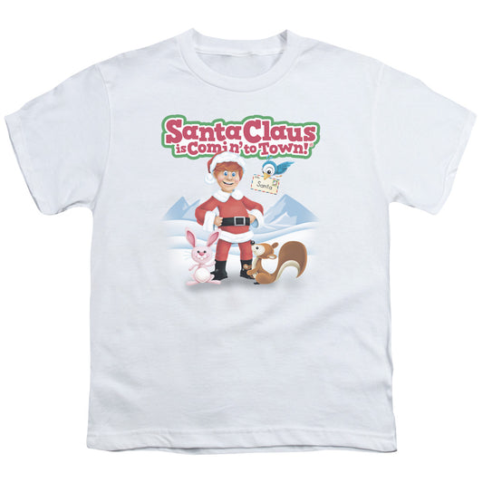 SANTA CLAUS IS COMIN TO TOWN : ANIMAL FRIENDS S\S YOUTH 18\1 White LG