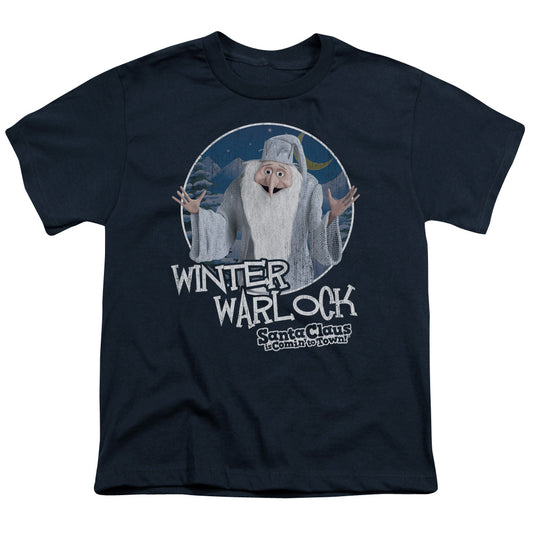 SANTA CLAUS IS COMIN TO TOWN : WINTER WARLOCK S\S YOUTH 18\1 Navy SM