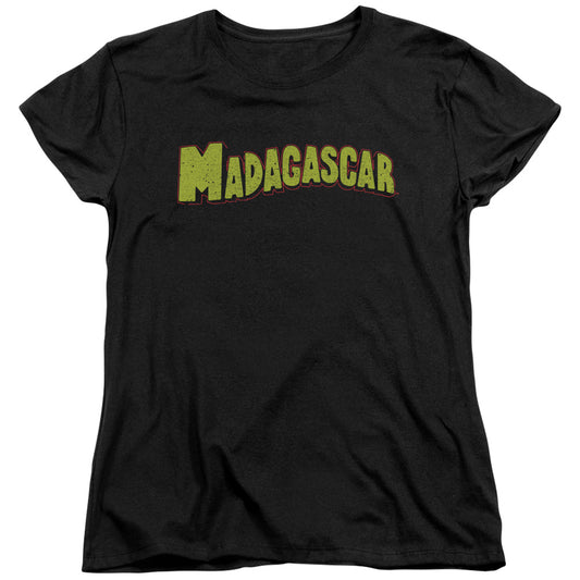 MADAGASCAR : LOGO S\S WOMENS TEE Black 2X