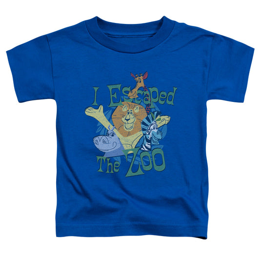 MADAGASCAR : ESCAPED S\S TODDLER TEE Royal Blue LG (4T)