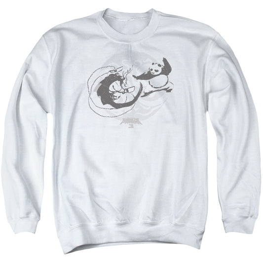 KUNG FU PANDA : FACE OFF ADULT CREW SWEAT White MD