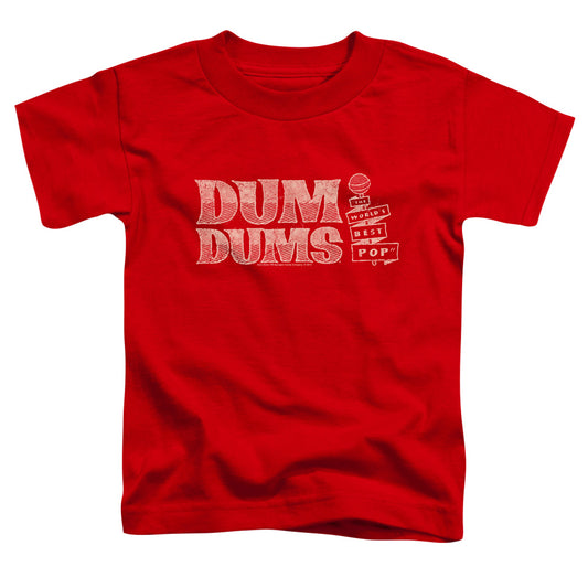 DUM DUMS : WORLD'S BEST TODDLER SHORT SLEEVE RED XL (5T)