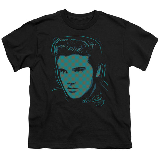 ELVIS PRESLEY : YOUNG DOTS S\S YOUTH 18\1 BLACK XL