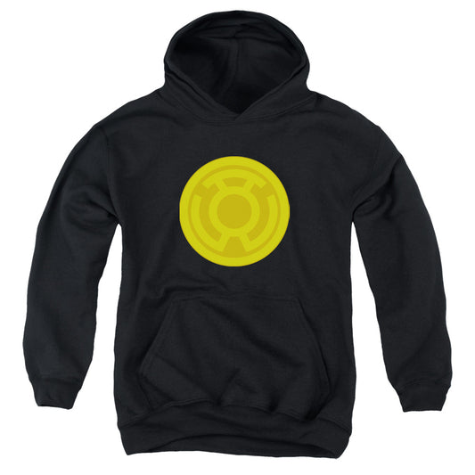 GREEN LANTERN : YELLOW SYMBOL YOUTH PULL OVER HOODIE BLACK MD