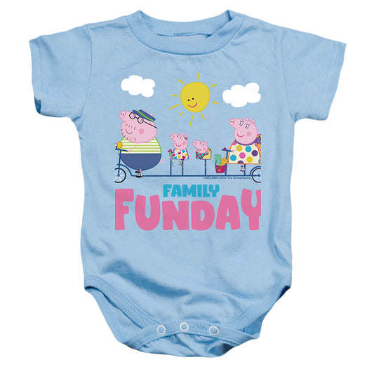 PEPPA PIG : FAMILY FUNDAY INFANT SNAPSUIT Light Blue XL (24 Mo)