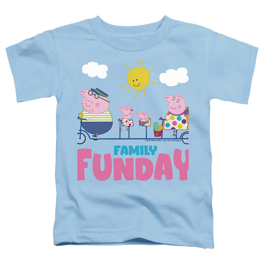 PEPPA PIG : FAMILY FUNDAY S\S TODDLER TEE Light Blue LG (4T)