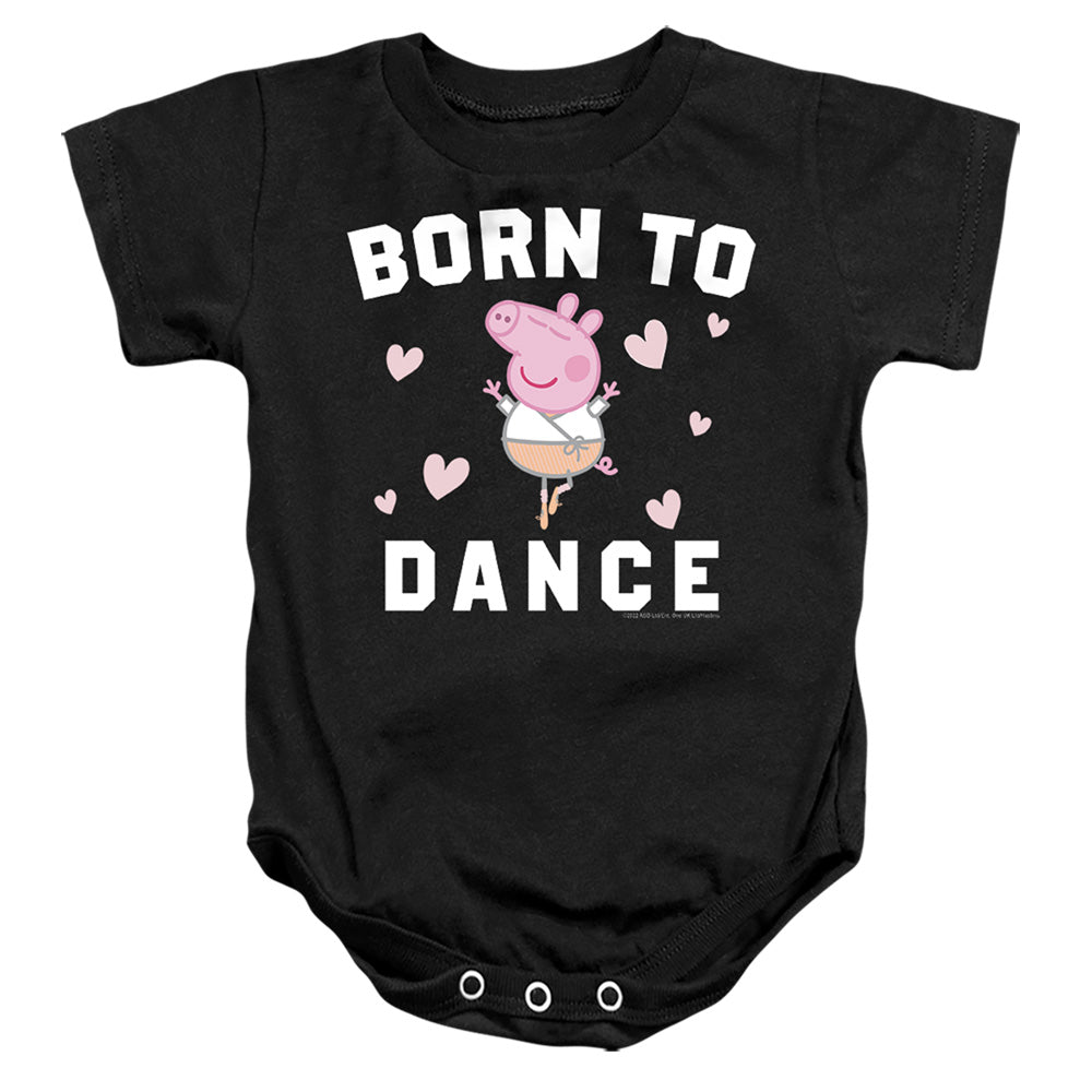 PEPPA PIG : BORN TO DANCE INFANT SNAPSUIT Black SM (6 Mo)