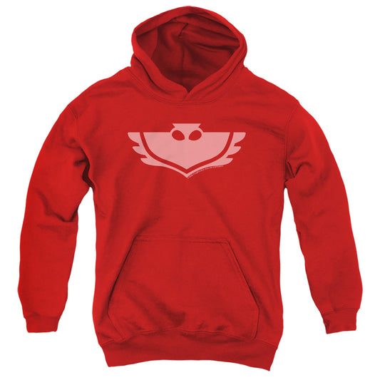 PJ MASKS : OWLETTE SYMBOL YOUTH PULL OVER HOODIE Red LG