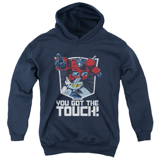 TRANSFORMERS : YOU GOT THE TOUCH YOUTH PULL OVER HOODIE Navy LG