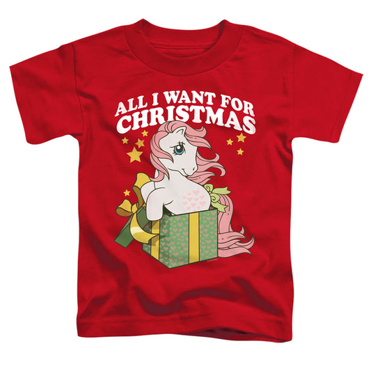 MY LITTLE PONY RETRO : ALL I WANT S\S TODDLER TEE Red LG (4T)