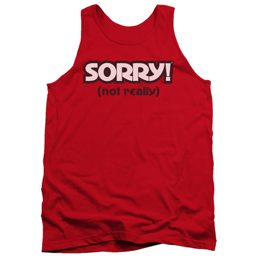 SORRY : NOT SORRY ADULT TANK Red 2X