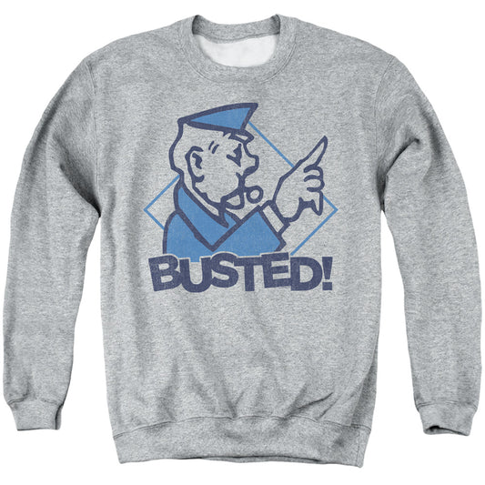 MONOPOLY : BUSTED ADULT CREW SWEAT Athletic Heather 2X