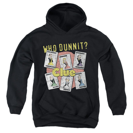 CLUE : WHO DUNNIT YOUTH PULL OVER HOODIE Black LG