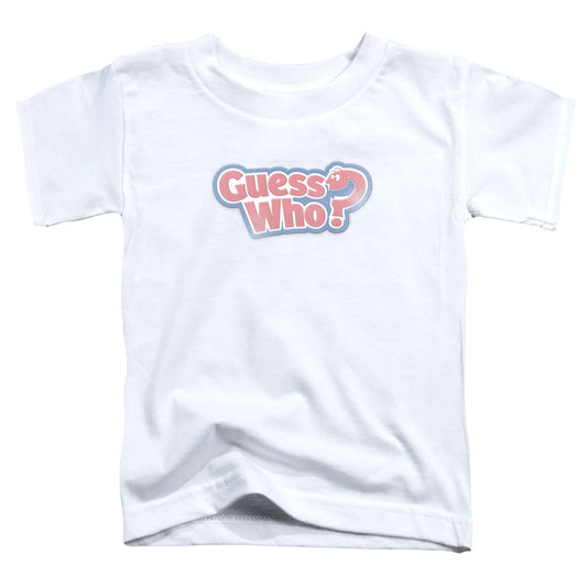 GUESS WHO : GUESS WHO DISTRESSED LOGO S\S TODDLER TEE White LG (4T)