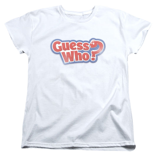GUESS WHO : GUESS WHO DISTRESSED LOGO WOMENS SHORT SLEEVE White MD