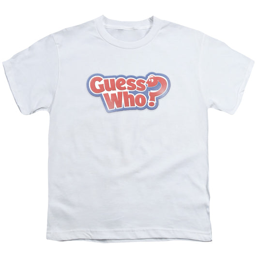 GUESS WHO : GUESS WHO DISTRESSED LOGO S\S YOUTH 18\1 White LG