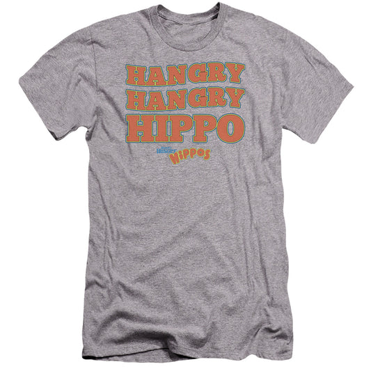HUNGRY HUNGRY HIPPOS : HANGRY PREMIUM CANVAS ADULT SLIM FIT 30\1 Athletic Heather 2X